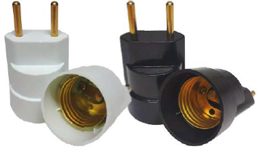 BOCAL TERMOPLASTICO BRANCO E27 ADAPTADOR MACHO FERTAK