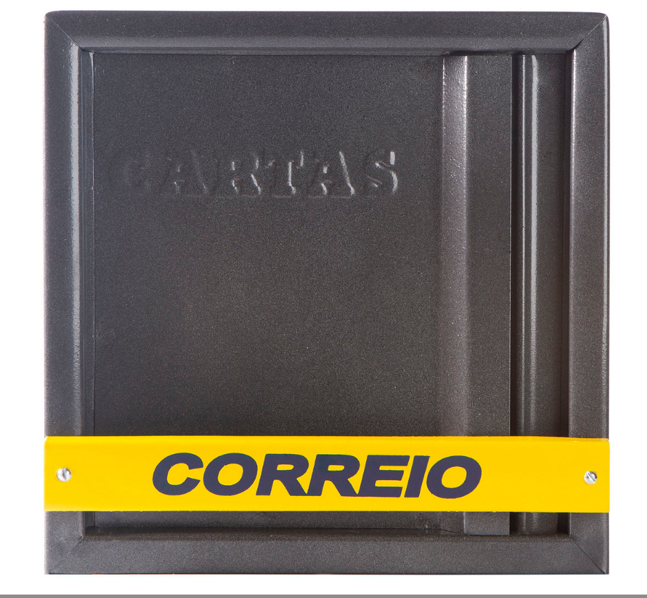 CAIXA DE CORREIO GRADE CINZA VERTICAL