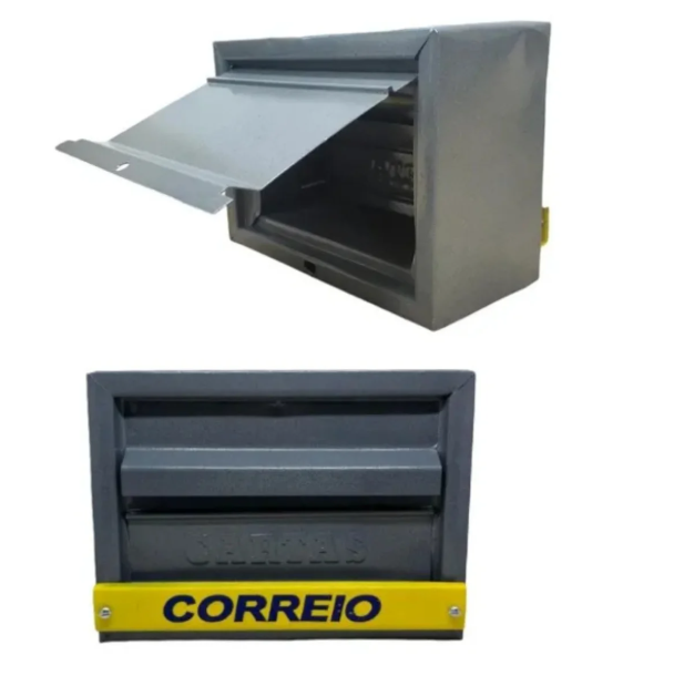CAIXA DE CORREIO GRADE HORIZONTAL CINZA 21CM
