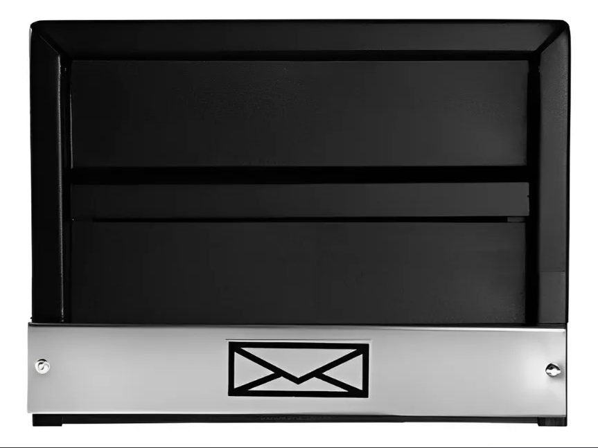 CAIXA DE CORREIO GRADE LUXO HORIZONTAL PRETA