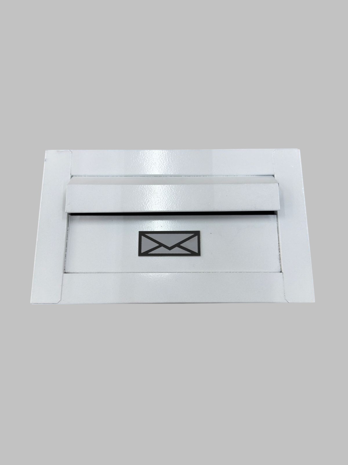 CAIXA DE CORREIO MODERNA BRANCA 23CM FUNDO PVC 