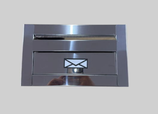 CAIXA DE CORREIO MODERNA INOX 14CM FUNDO PVC 