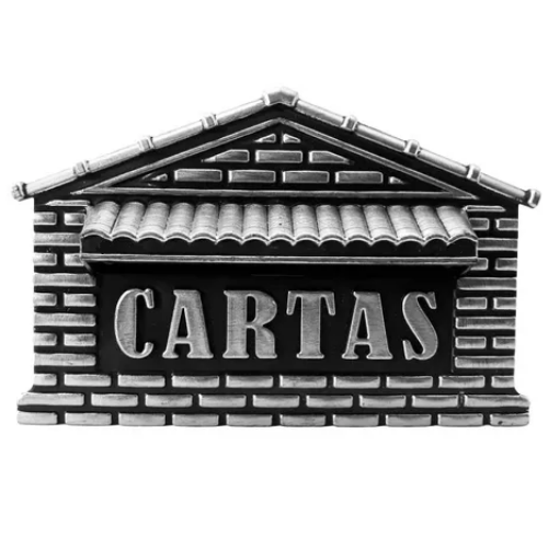 CAIXA DE CORREIO TIJOLINHO ALUMINIO 14CM PRATA (MURO E GRADE)