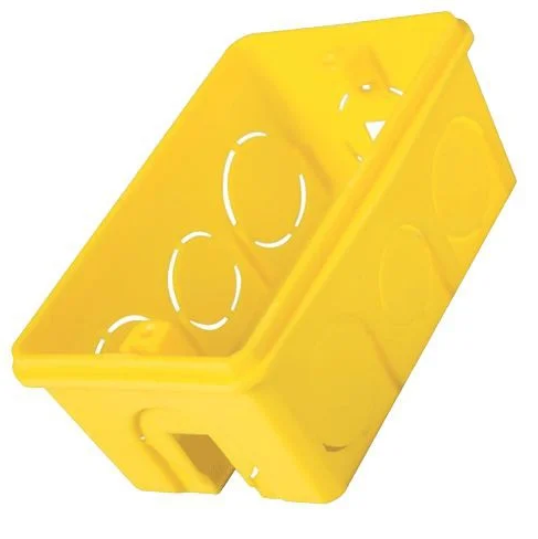 CAIXA DE LUZ 4x2 AMARELO RECICLADO REFORÇADO
