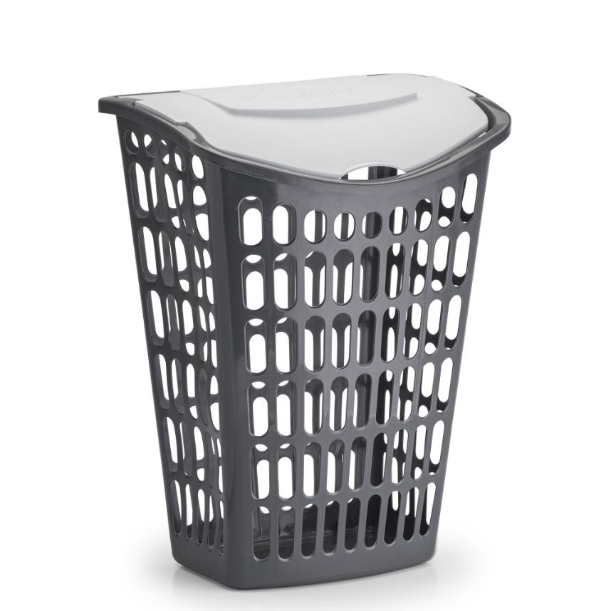 CESTO TELADO COM TAMPA 40L PLASTICO