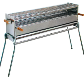 CHURRASQUEIRA DE INOX ESPETO 80x25