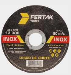DISCO DE CORTE INOX 180x1,6 FERTAK