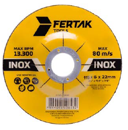 DISCO DE DESBASTE 7x1/4x7/8 INOX FERTAK