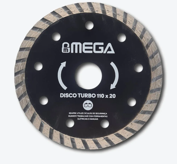 DISCO DIAMANTADO TURBO 110x20 - D02 MEGA