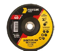 DISCO FLAP CONICO 115x22mm GRAO 80 PCT C/ 10PC