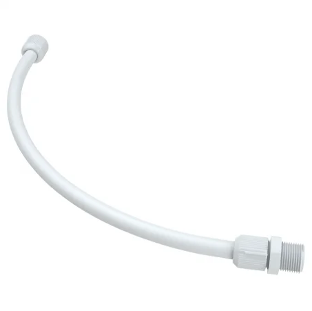 ENGATE FLEXIVEL 1/2 40cm BRANCO COM NIPEL