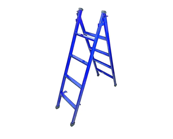 ESCADA EXTENSIVA 4 DEGRAUS FERRO AZUL