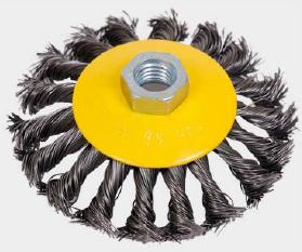 ESCOVA DE ACO CONICA M14 TORCIDO 4'-100MM