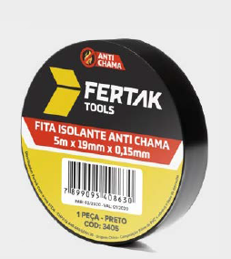 FITA ISOLANTE 19mmx10mx0.115m PCT C/10un FERTAK