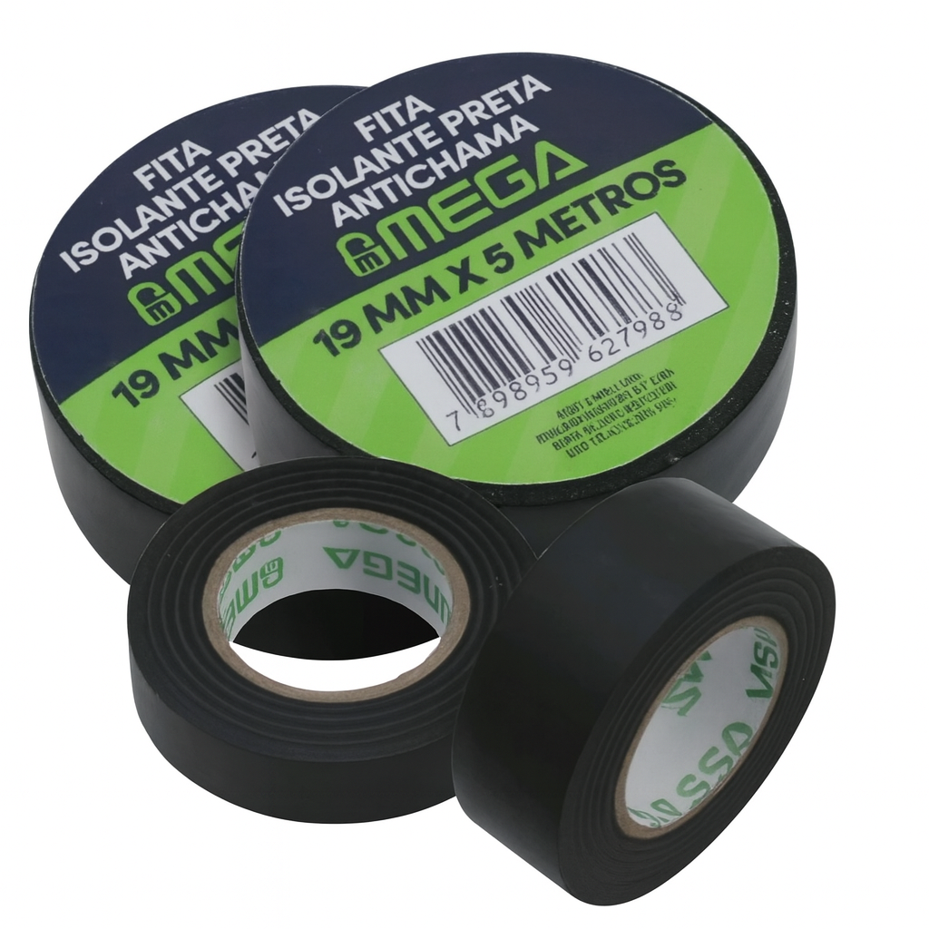 FITA ISOLANTE ANTICHAMA 19MMX10M PCT C/10 MEGA