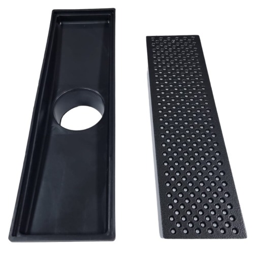 GRELHA ANTI INSETO COM COLETOR 8X50 PRETA