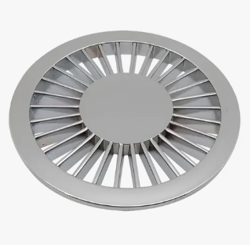 GRELHA CROMADA REDONDA 100mm PCT C/10PC LUCONI
