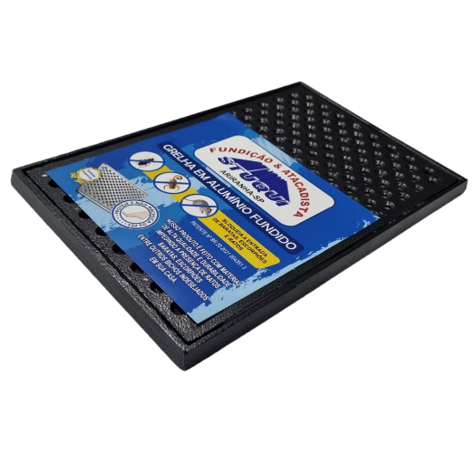 GRELHA EM ALUMINIO ANTI INSETO 20X30 PRETA