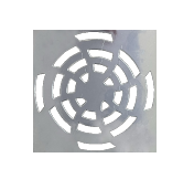 GRELHA QUAD CROMADA 100MM PLASTICA