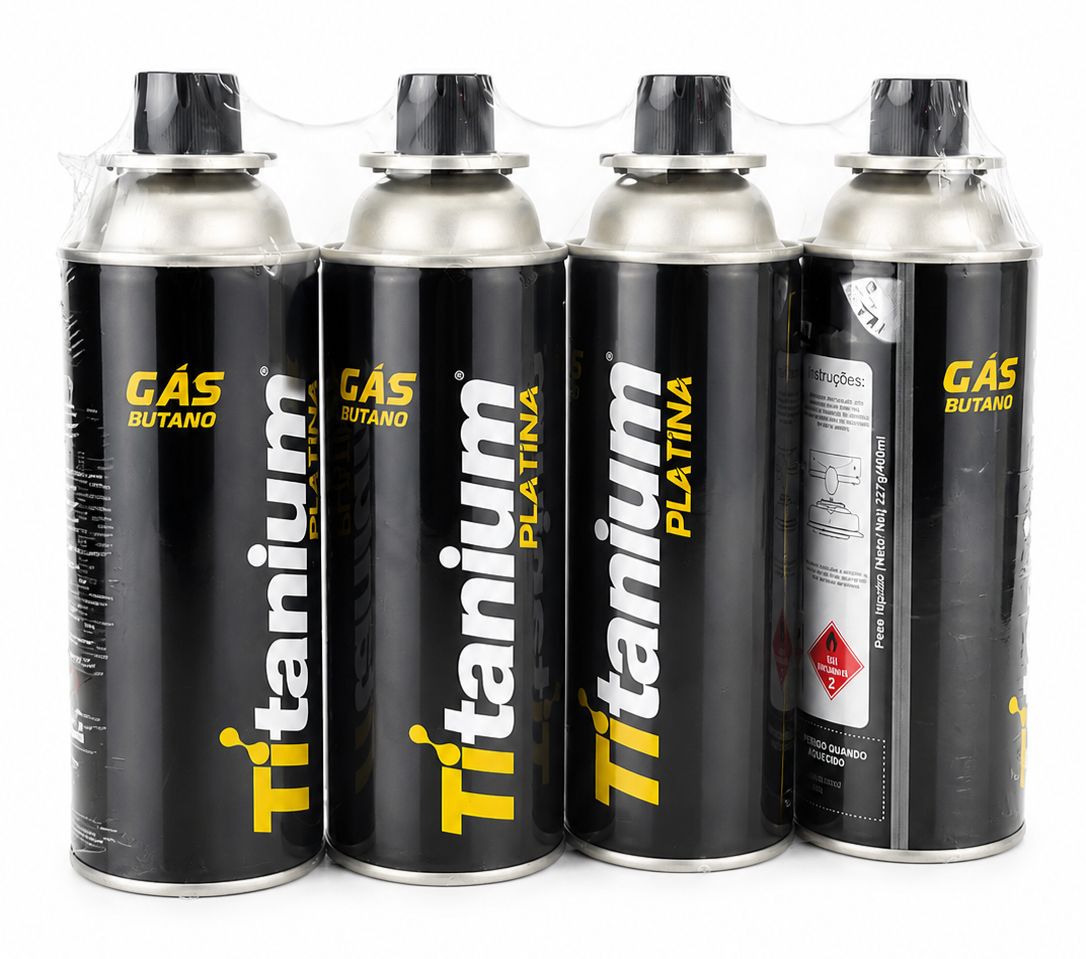 KIT 4 GAS BUTANO TITANIIUM PLATINA 