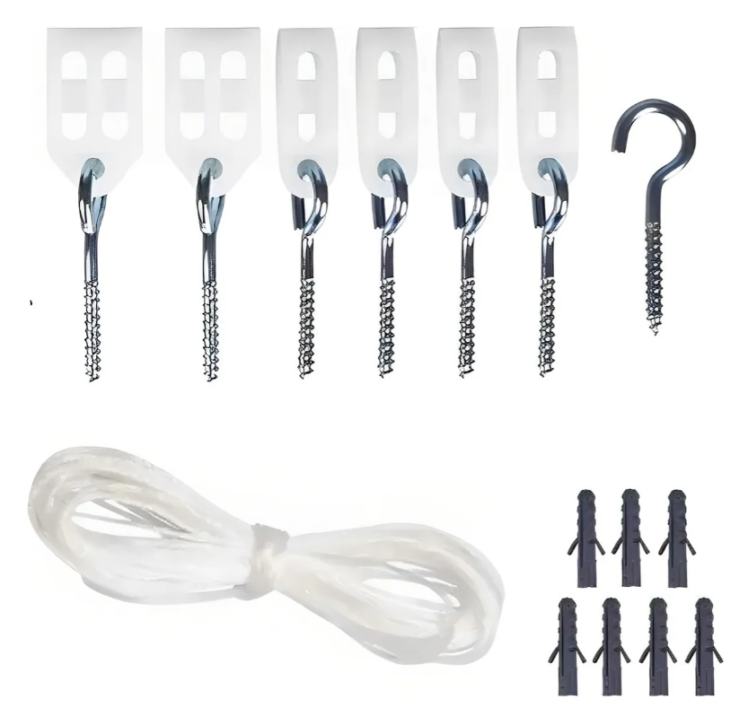 KIT COMPLETO VARAL DE TETO NYLON C/13m POLIBEL