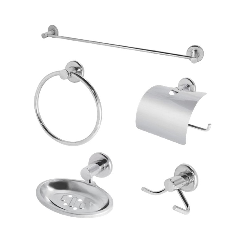 KIT PARA BANHEIRO 5 PÇ SS METAIS