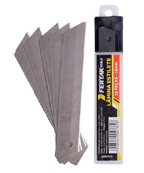 LAMINA PARA ESTILETES 18mm 10PÇS FERTAK