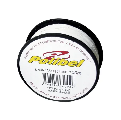 LINHA PARA PEDREIRO LISA C/50m BRANCA PCT C/ 12PC POLIBEL