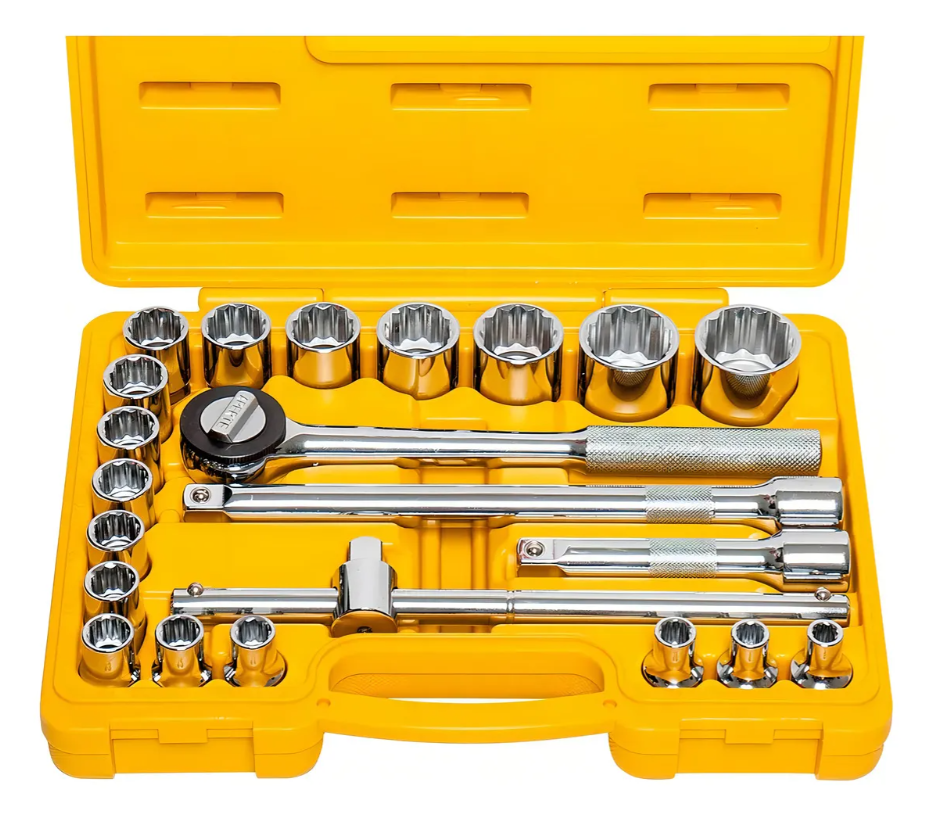 MALETA JOGO DE SOQUETES 1/2 (8-32) C/ 22 PCS FERTAK