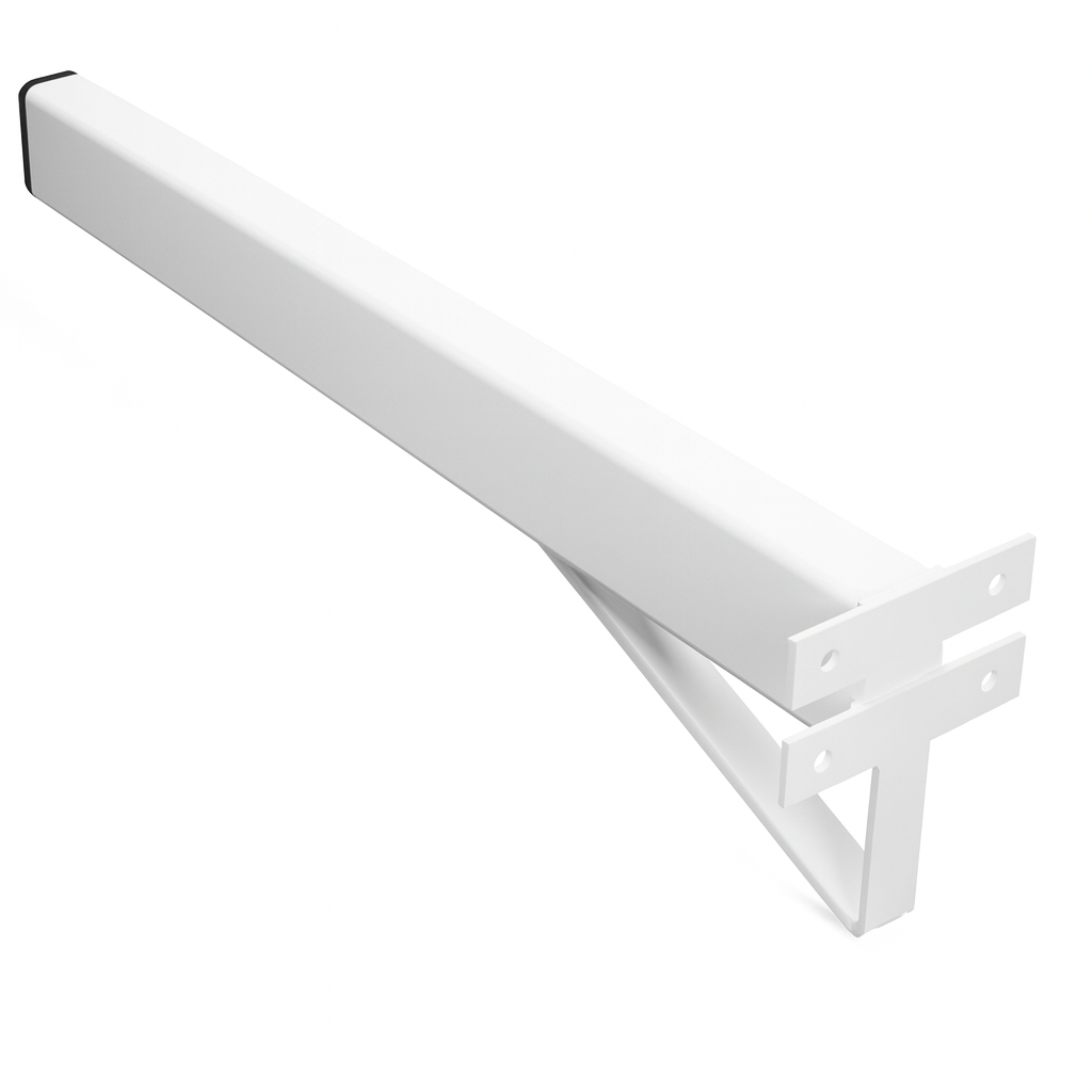 PAR SUPORTE DE PIA DE PARAFUSAR 50 CM COM REFORCO BRANCO