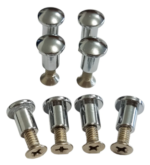 PARAFUSO DA TAMPA ASSENTO SANITARIO 10 PCS LATAO CROMADO