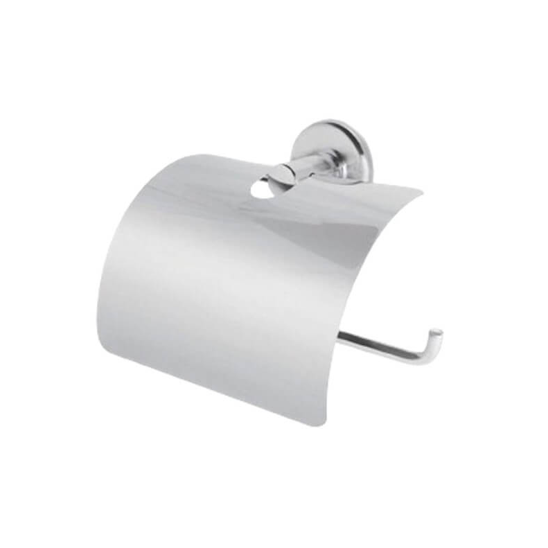PORTA PAPEL HIGIENICO COM TAMPA SS METAIS