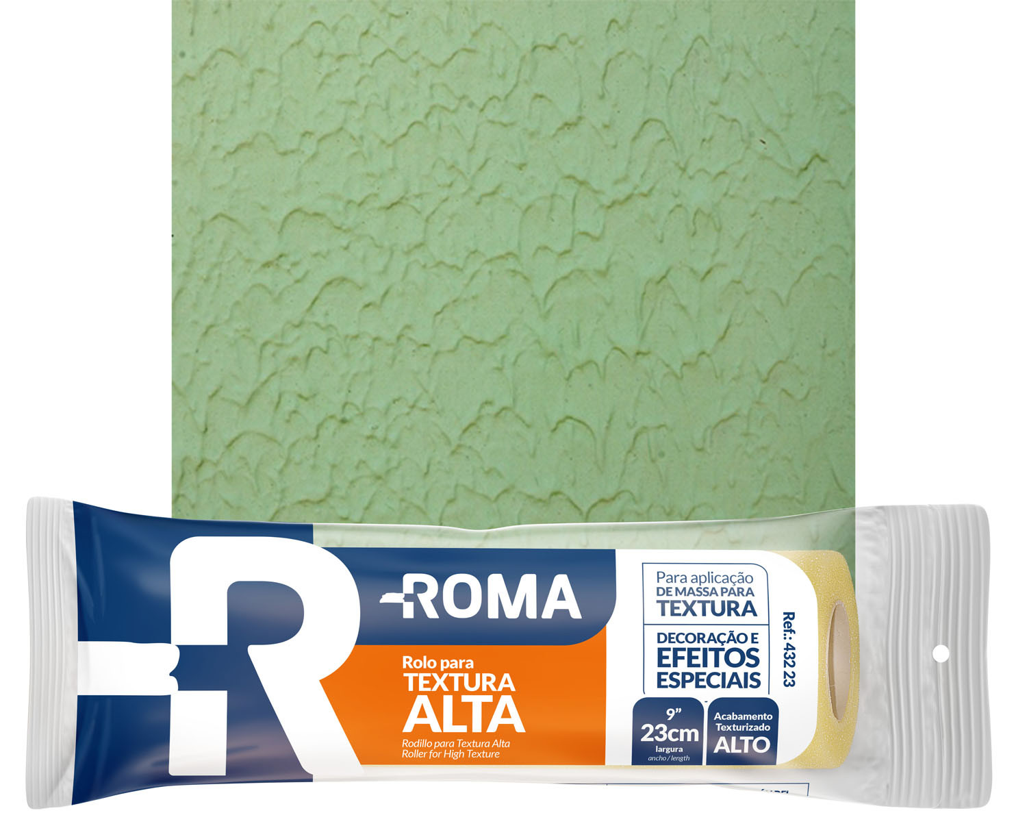 ROLO P/TEXTURA ALTA 23CM S/CABO